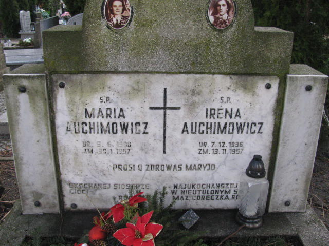 Maria Auchimowicz 1906 Żary CK 4986 - Grobonet - Wyszukiwarka osób pochowanych