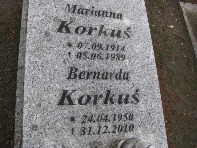 Marianna Korkuś 1914 Żary CK 4986 - Grobonet - Wyszukiwarka osób pochowanych