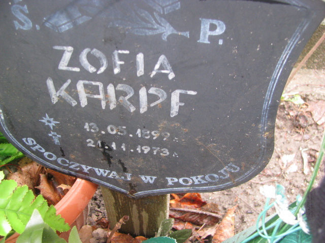 Zofia Karpf 1899 Żary CK 4986 - Grobonet - Wyszukiwarka osób pochowanych