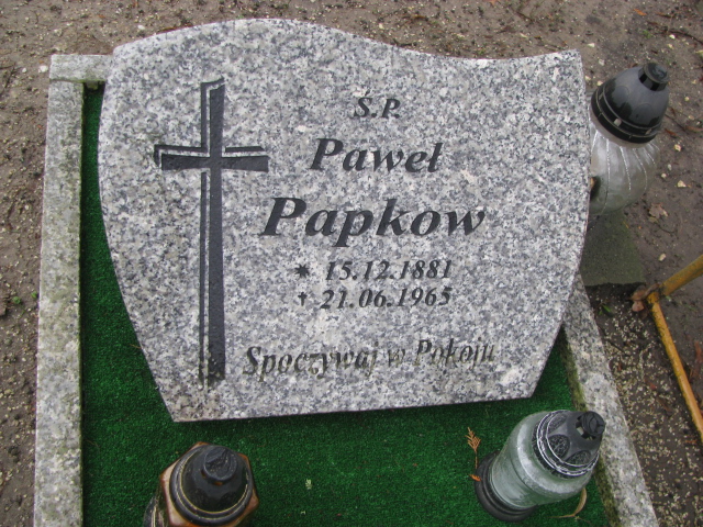 Paweł Papkow 1881 Żary CK 4986 - Grobonet - Wyszukiwarka osób pochowanych
