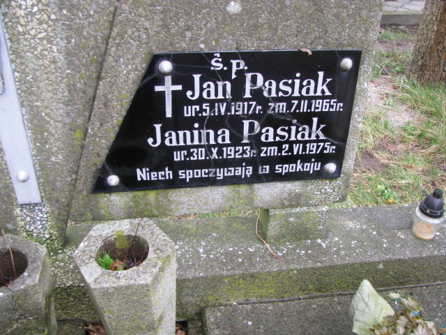 Jan Pasiak 1917 Żary CK 4986 - Grobonet - Wyszukiwarka osób pochowanych