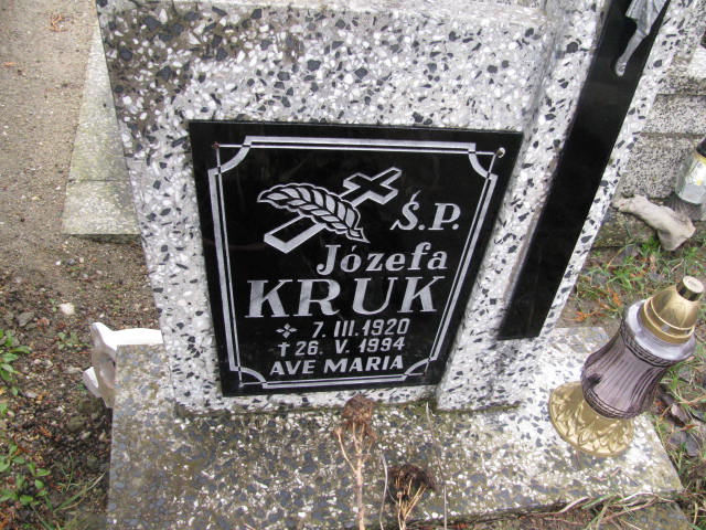 Józefa Kruk 1920 Żary CK 4986 - Grobonet - Wyszukiwarka osób pochowanych