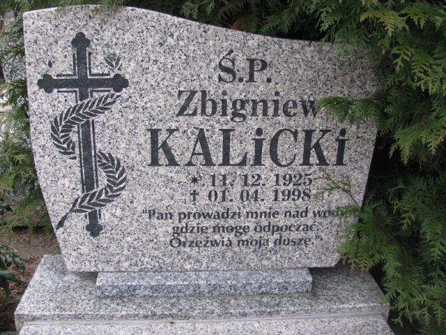 Zbigniew Kalicki 1925 Żary CK 4986 - Grobonet - Wyszukiwarka osób pochowanych