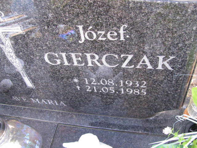Józef Gierczak 1932 Żary CK 4986 - Grobonet - Wyszukiwarka osób pochowanych