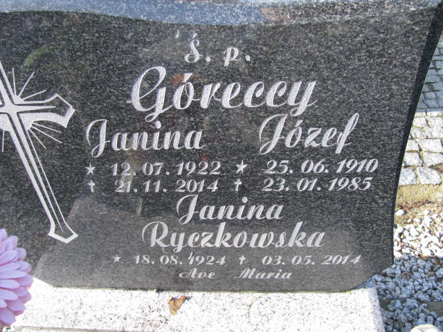 Janina Górecka 1922 Żary CK 4986 - Grobonet - Wyszukiwarka osób pochowanych