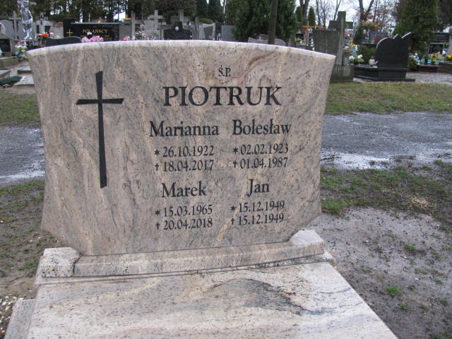 Jan Potruk 1949 Żary CK 4986 - Grobonet - Wyszukiwarka osób pochowanych