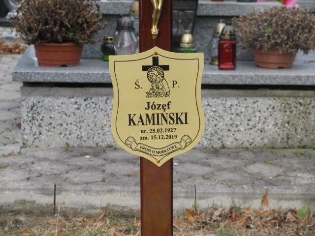 Józef Kamiński 1927 Żary CK 4986 - Grobonet - Wyszukiwarka osób pochowanych
