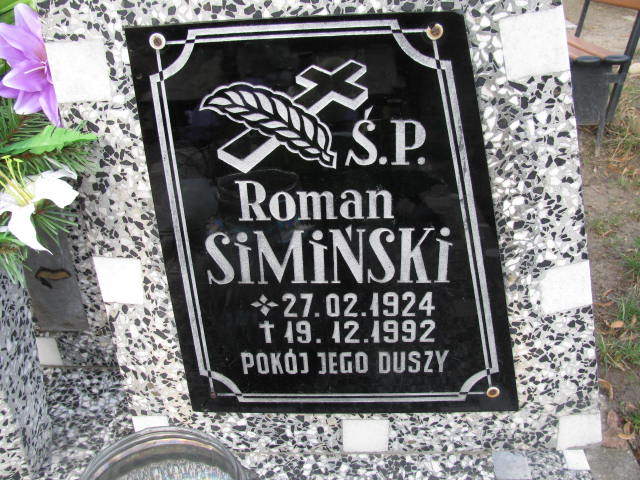 Roman Simiński 1924 Żary CK 4986 - Grobonet - Wyszukiwarka osób pochowanych