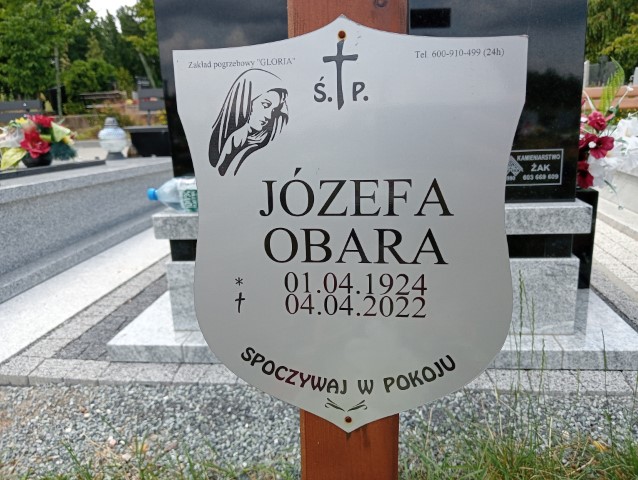 Józefa Obara 1924 Żary CK 4986 - Grobonet - Wyszukiwarka osób pochowanych