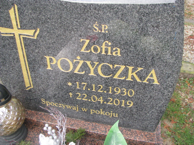 Zofia Pożyczka 1930 Żary CK 4986 - Grobonet - Wyszukiwarka osób pochowanych
