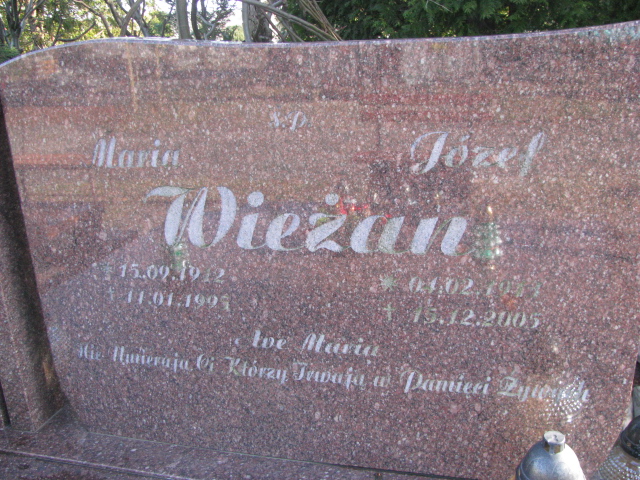 Józef Wieżan 1913 Żary CK 4986 - Grobonet - Wyszukiwarka osób pochowanych