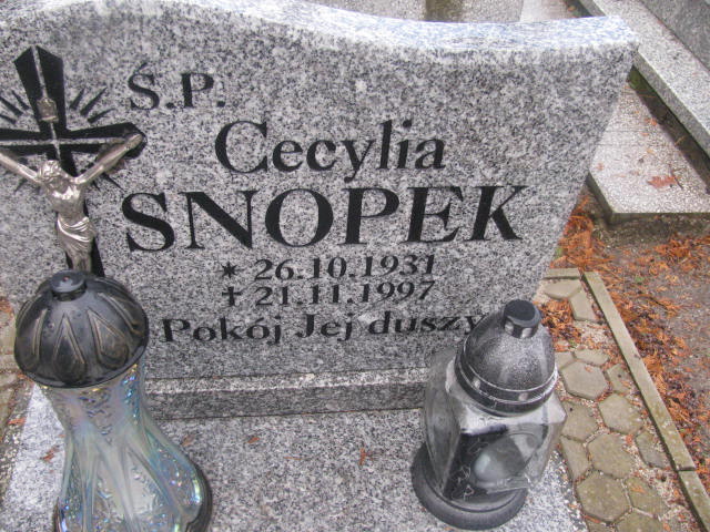 Cecylia Snopek 1931 Żary CK 4986 - Grobonet - Wyszukiwarka osób pochowanych