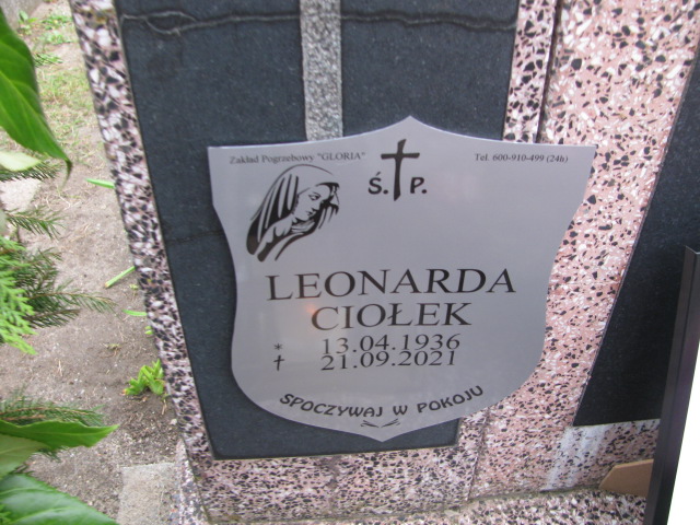 Leonarda Ciołek 1936 Żary CK 4986 - Grobonet - Wyszukiwarka osób pochowanych