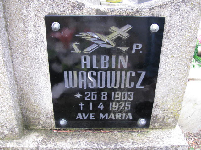 Albin Wąsowicz 1903 Żary CK 4986 - Grobonet - Wyszukiwarka osób pochowanych