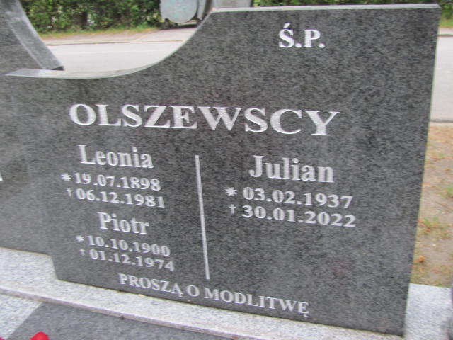 Julian Olszewski 1937 Żary CK 4986 - Grobonet - Wyszukiwarka osób pochowanych