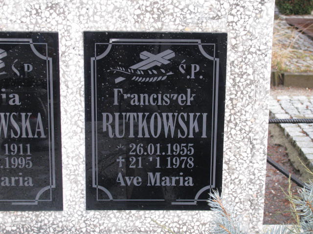 Franciszek Rutkowski 1955 Żary CK 4986 - Grobonet - Wyszukiwarka osób pochowanych