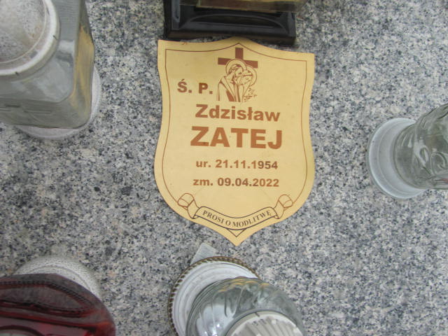 Zdzisław Zatej 1954 Żary CK 4986 - Grobonet - Wyszukiwarka osób pochowanych