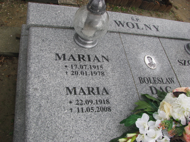 Marian Wolny 1943 Żary CK 4986 - Grobonet - Wyszukiwarka osób pochowanych