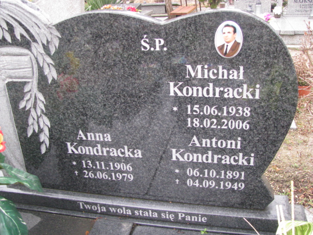 Michał Kondracki 1938 Żary CK 4986 - Grobonet - Wyszukiwarka osób pochowanych