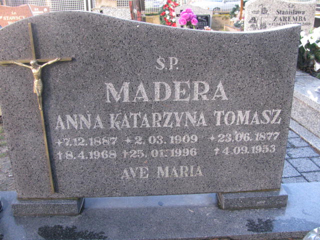 Tomasz Madera 1877 Żary CK 4986 - Grobonet - Wyszukiwarka osób pochowanych