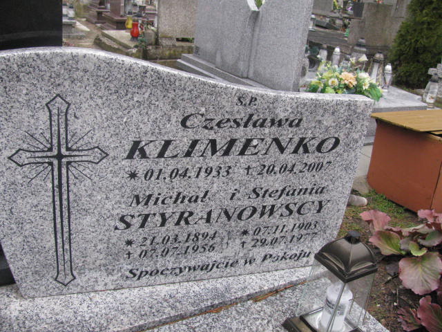 Czesława Klimenko 1933 Żary CK 4986 - Grobonet - Wyszukiwarka osób pochowanych