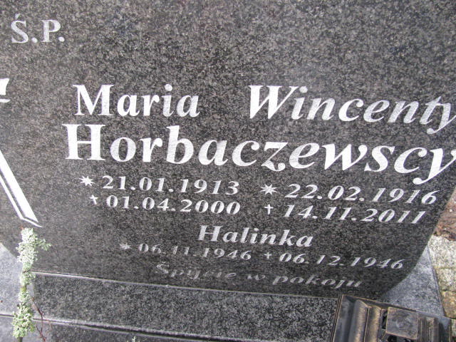 Maria Horbaczewska 1913 Żary CK 4986 - Grobonet - Wyszukiwarka osób pochowanych