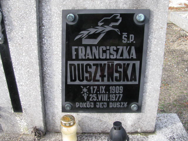 Franciszka Duszyńska 1909 Żary CK 4986 - Grobonet - Wyszukiwarka osób pochowanych