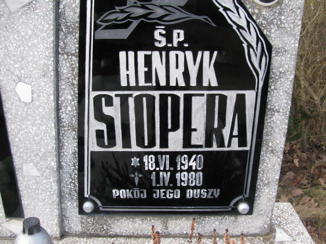 Henryk Stopera 1940 Żary CK 4986 - Grobonet - Wyszukiwarka osób pochowanych