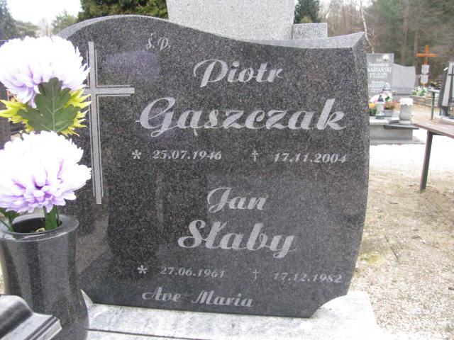 Jan Słaby 1961 Żary CK 4986 - Grobonet - Wyszukiwarka osób pochowanych